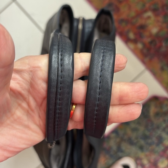 Coach  Lexy shoulder bag  Satchel  leather  metallic Steel blue  pristine 3 Comp - Picture 12 of 15